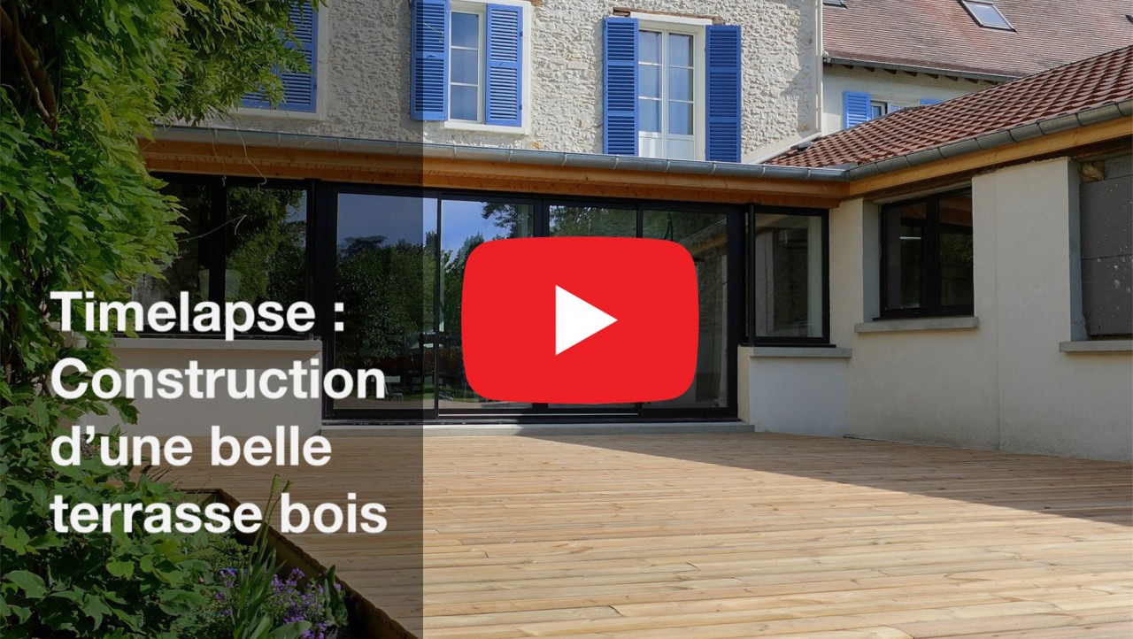 La pose d'une belle terrasse bois en timelapse