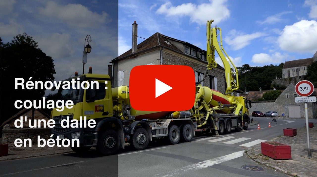 Coulage d'une dalle béton en rénovation